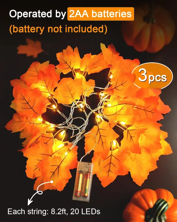 Luditek Fall Garland with Lights