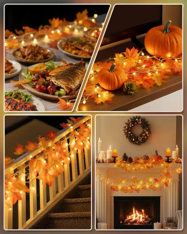 Luditek Fall Garland with Lights