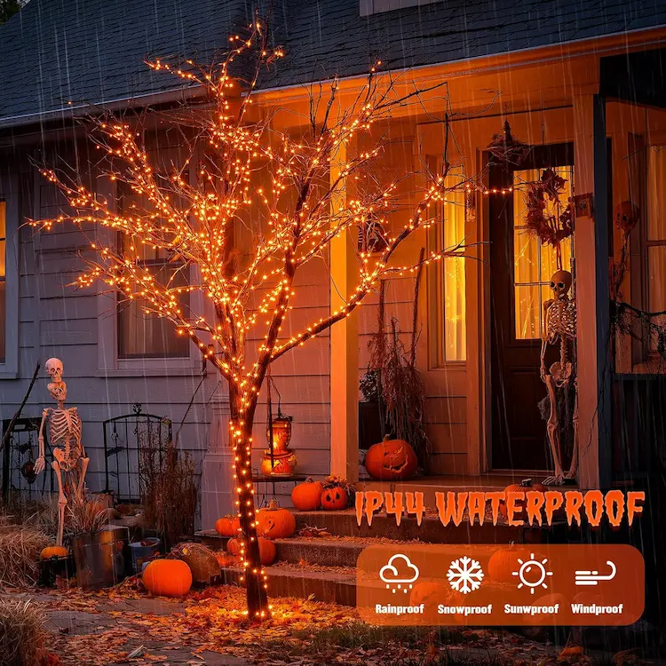 JMEXSUSS Solar Halloween Orange Fairy Lights