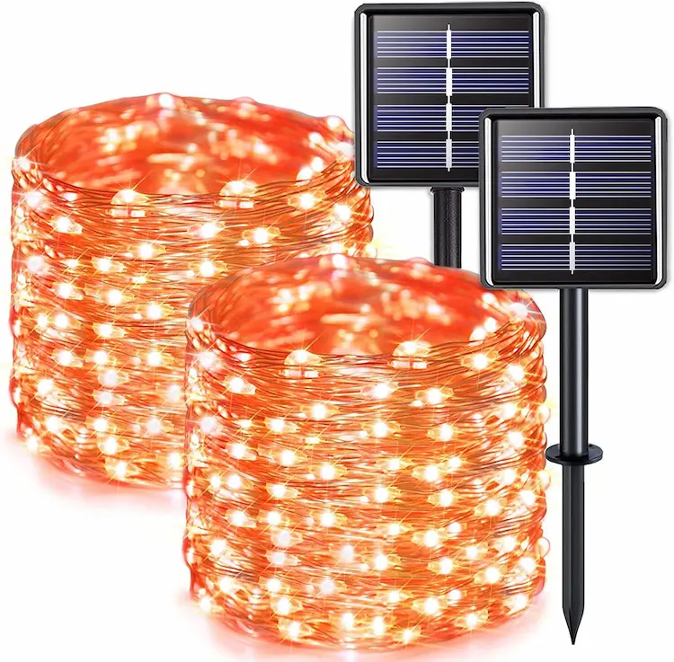 JMEXSUSS Solar Halloween Orange Fairy Lights