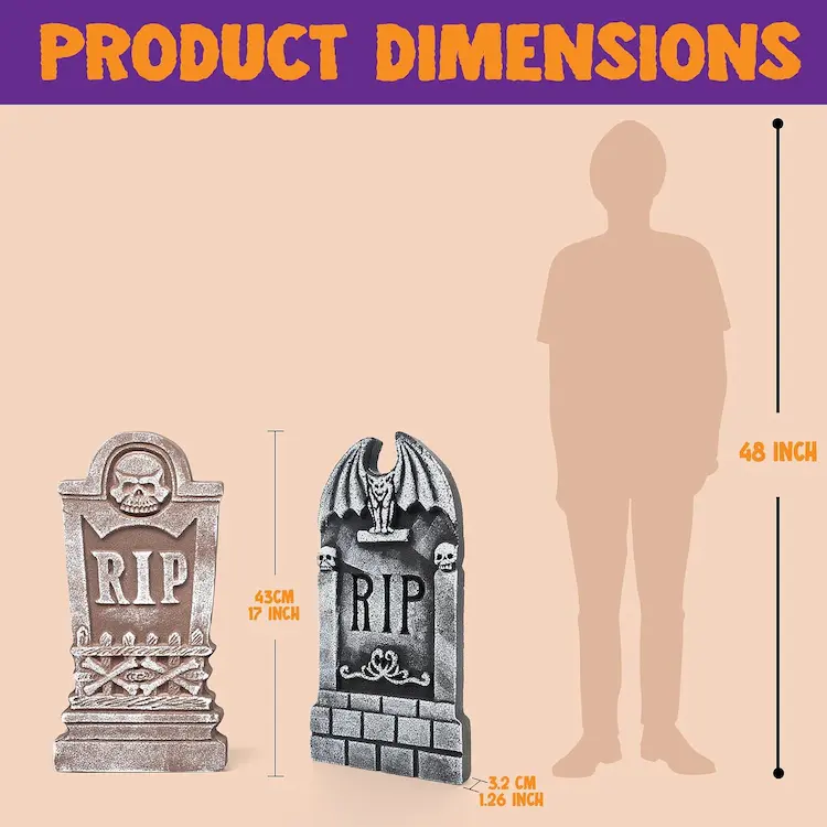 JOYIN Halloween Foam Tombstones