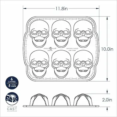 Nordic Ware Haunted Skull Cakelet Pan