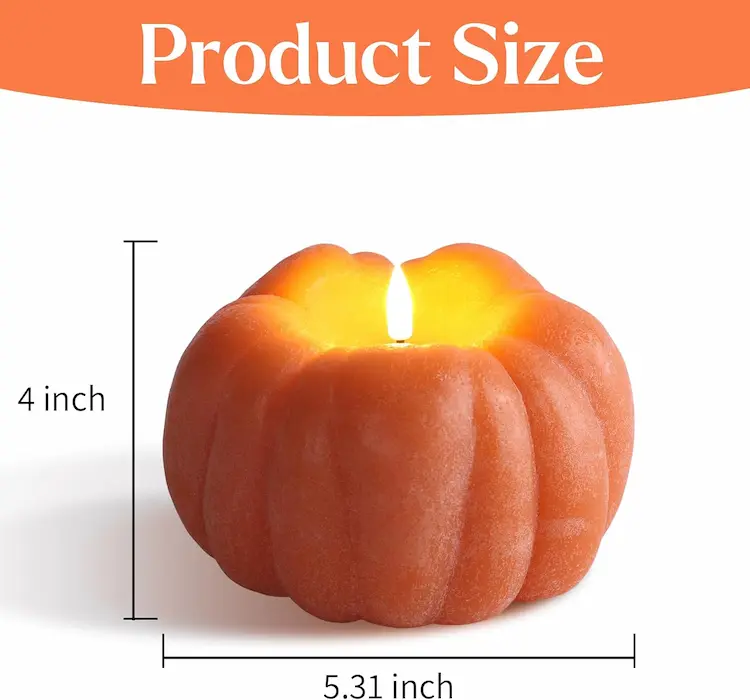 Eywamage Pumpkin Flameless Candle