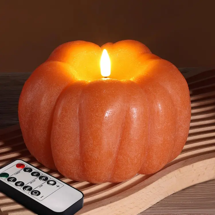 Eywamage Pumpkin Flameless Candle