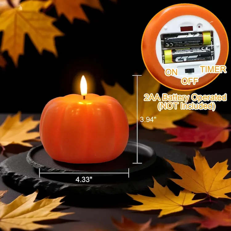 Wondise Flameless Pumpkin Candles
