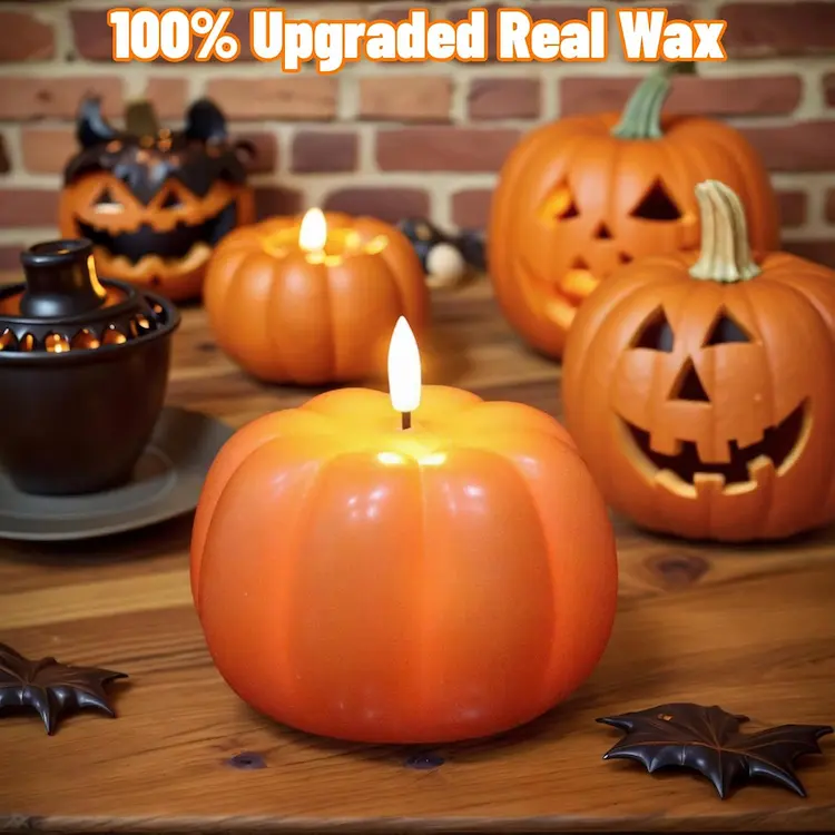 Wondise Flameless Pumpkin Candles
