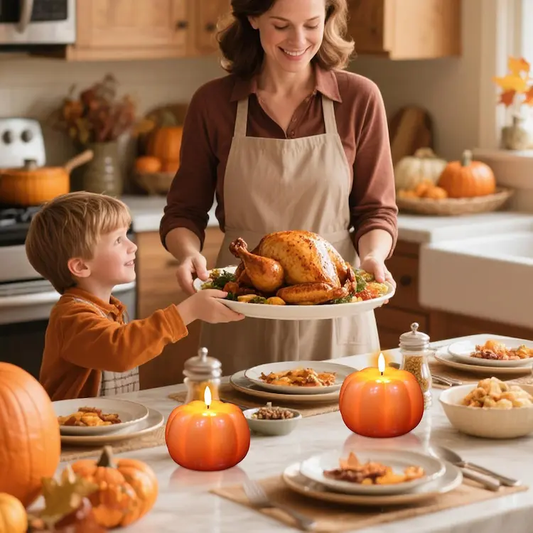 Wondise Flameless Pumpkin Candles