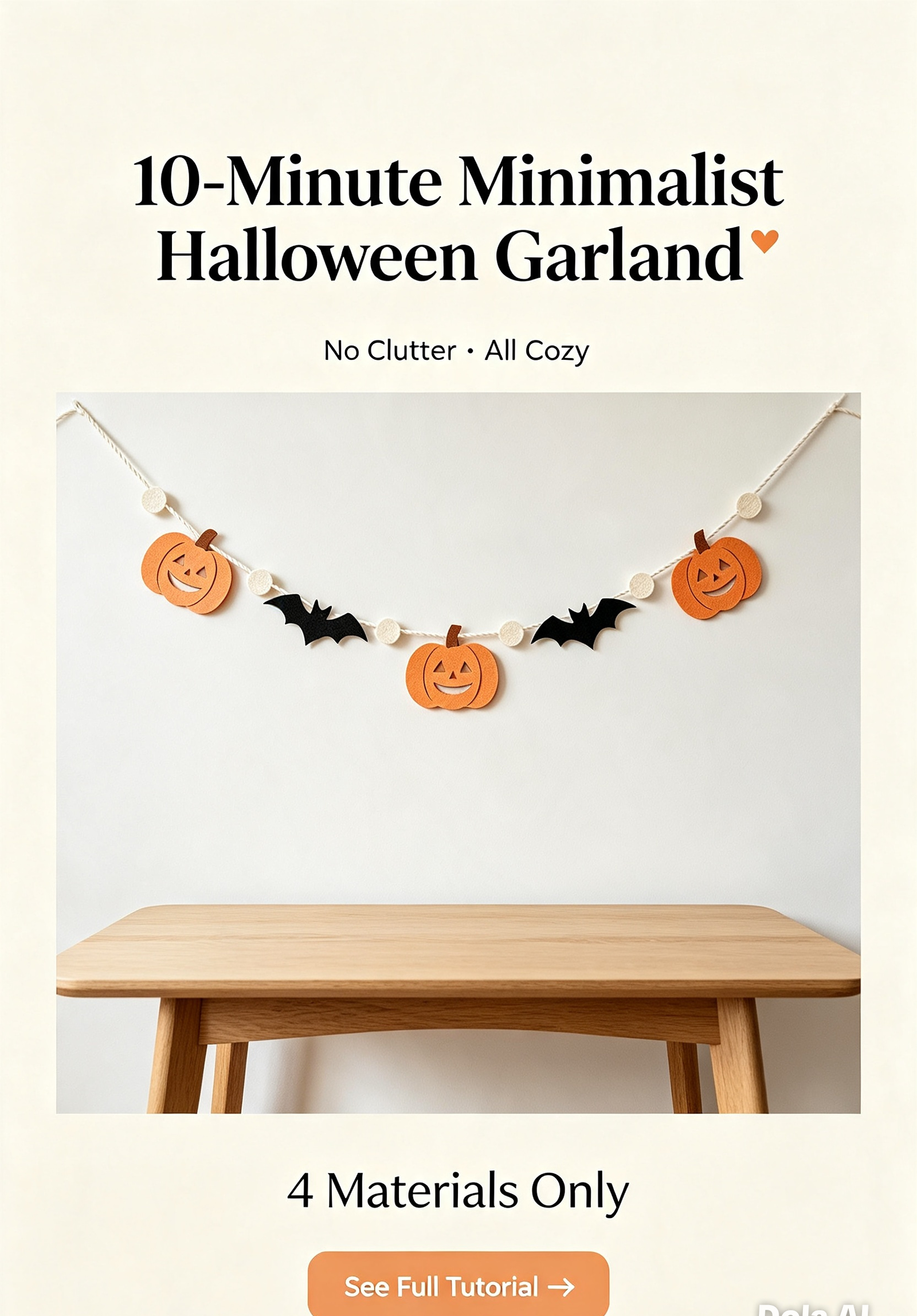 Minimalist Halloween garland