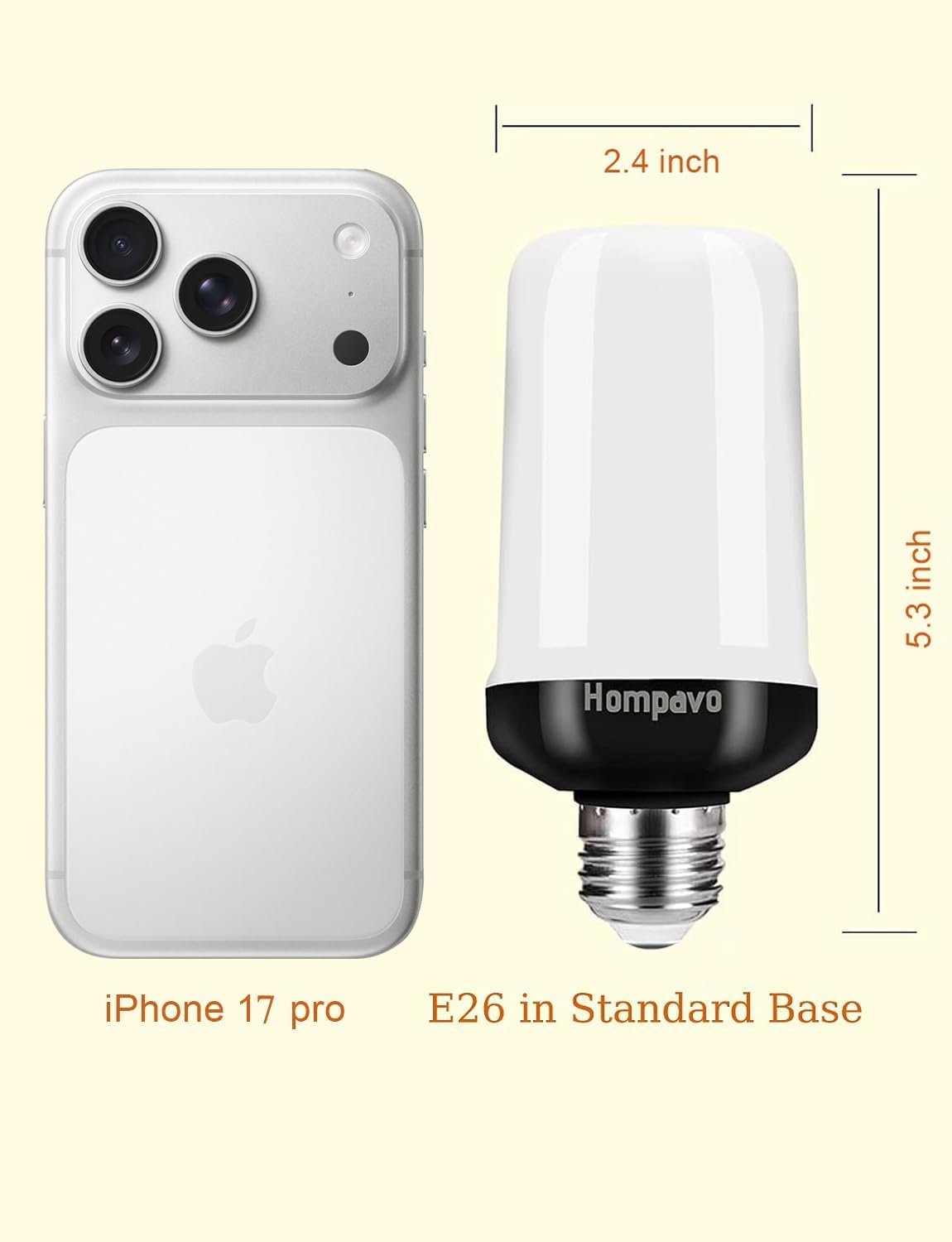 Hompavo LED Flame Light Bulbs