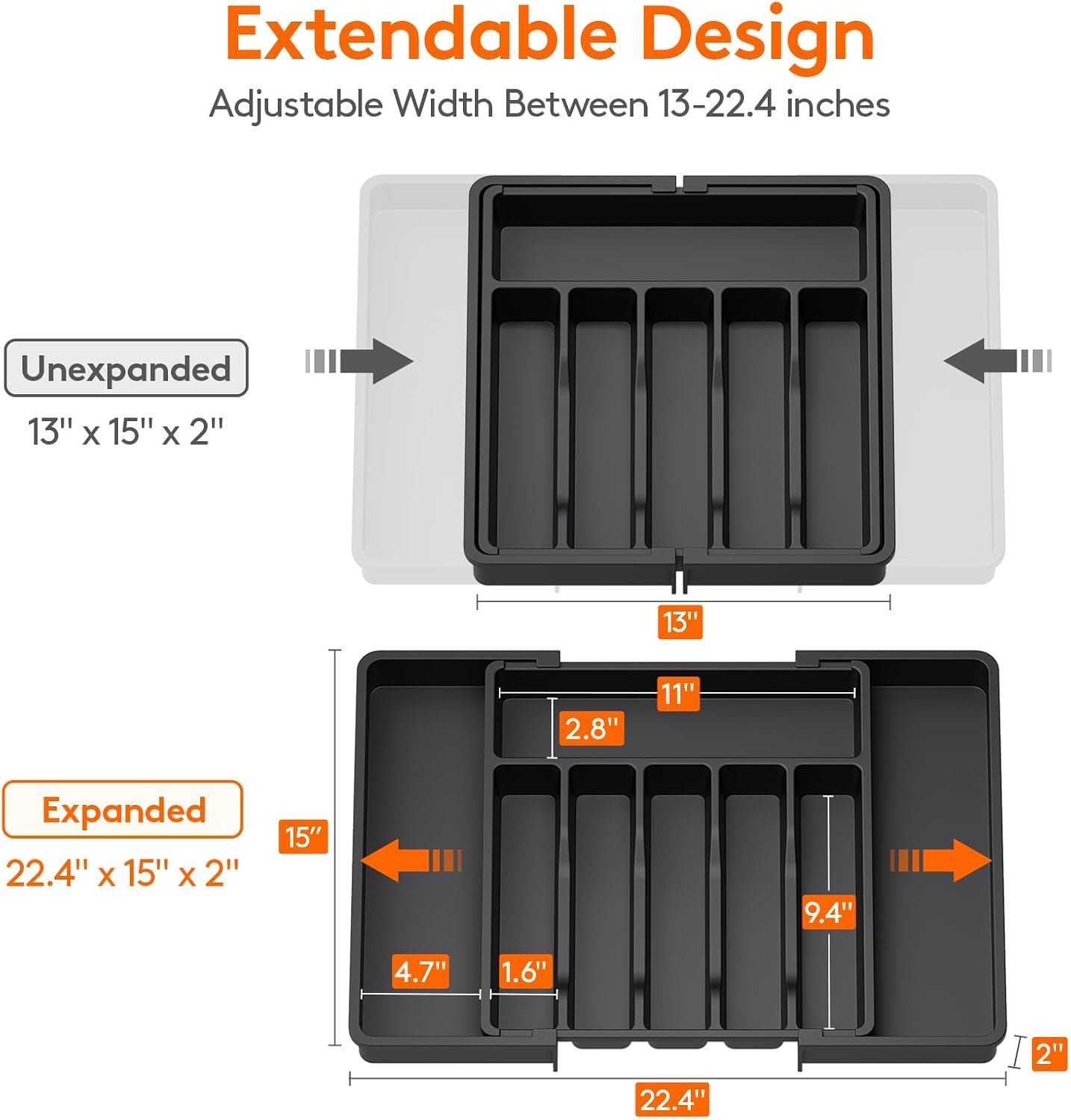 Lifewit Expandable Silverware Organizer