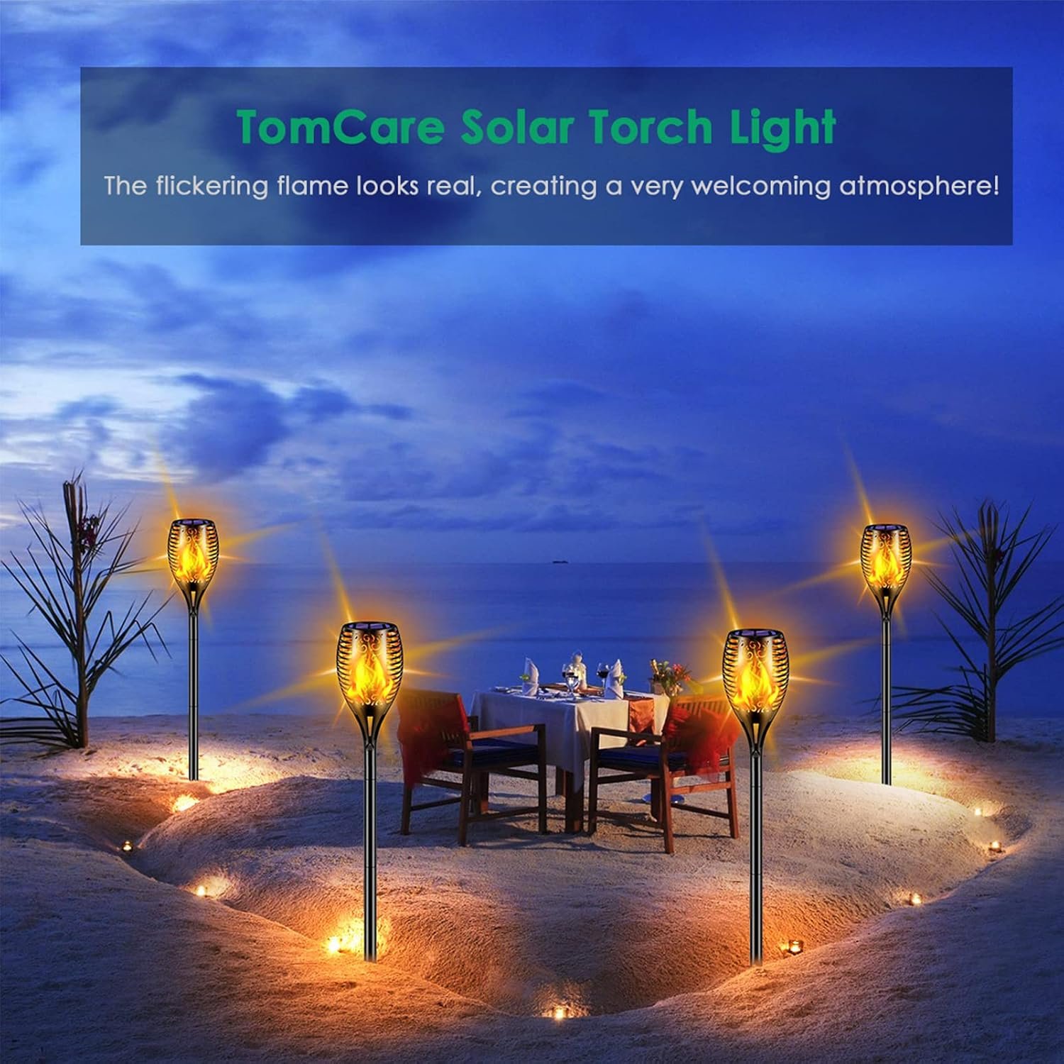 TomCare Solar Torch Lights