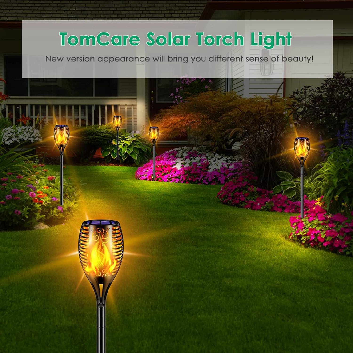 TomCare Solar Torch Lights