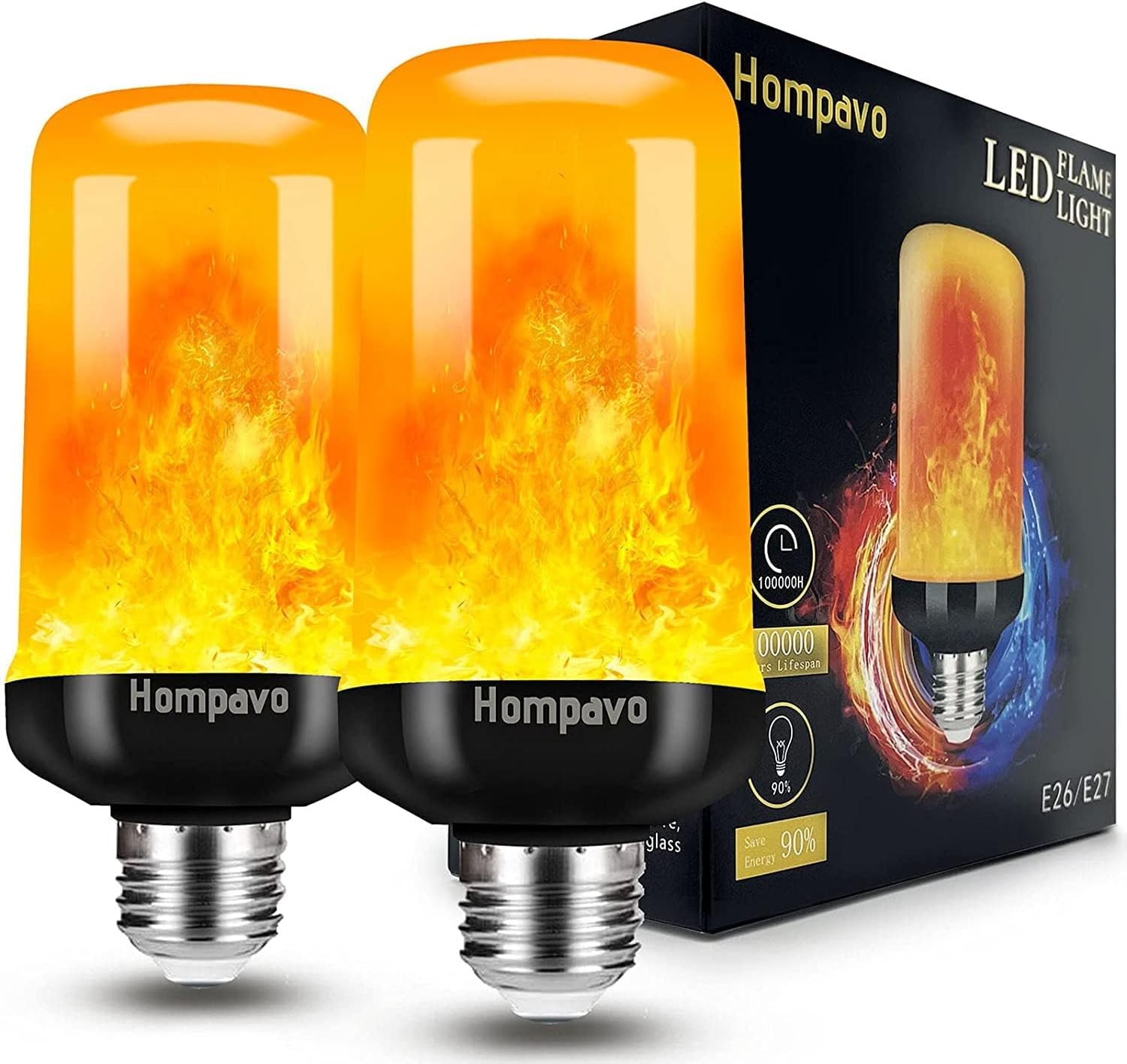 Hompavo LED Flame Light Bulbs