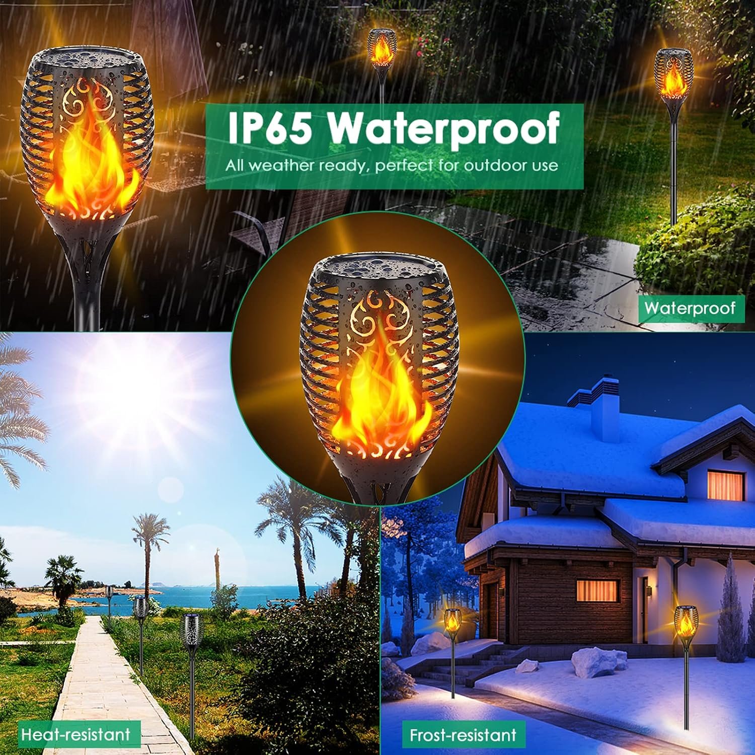 TomCare Solar Torch Lights