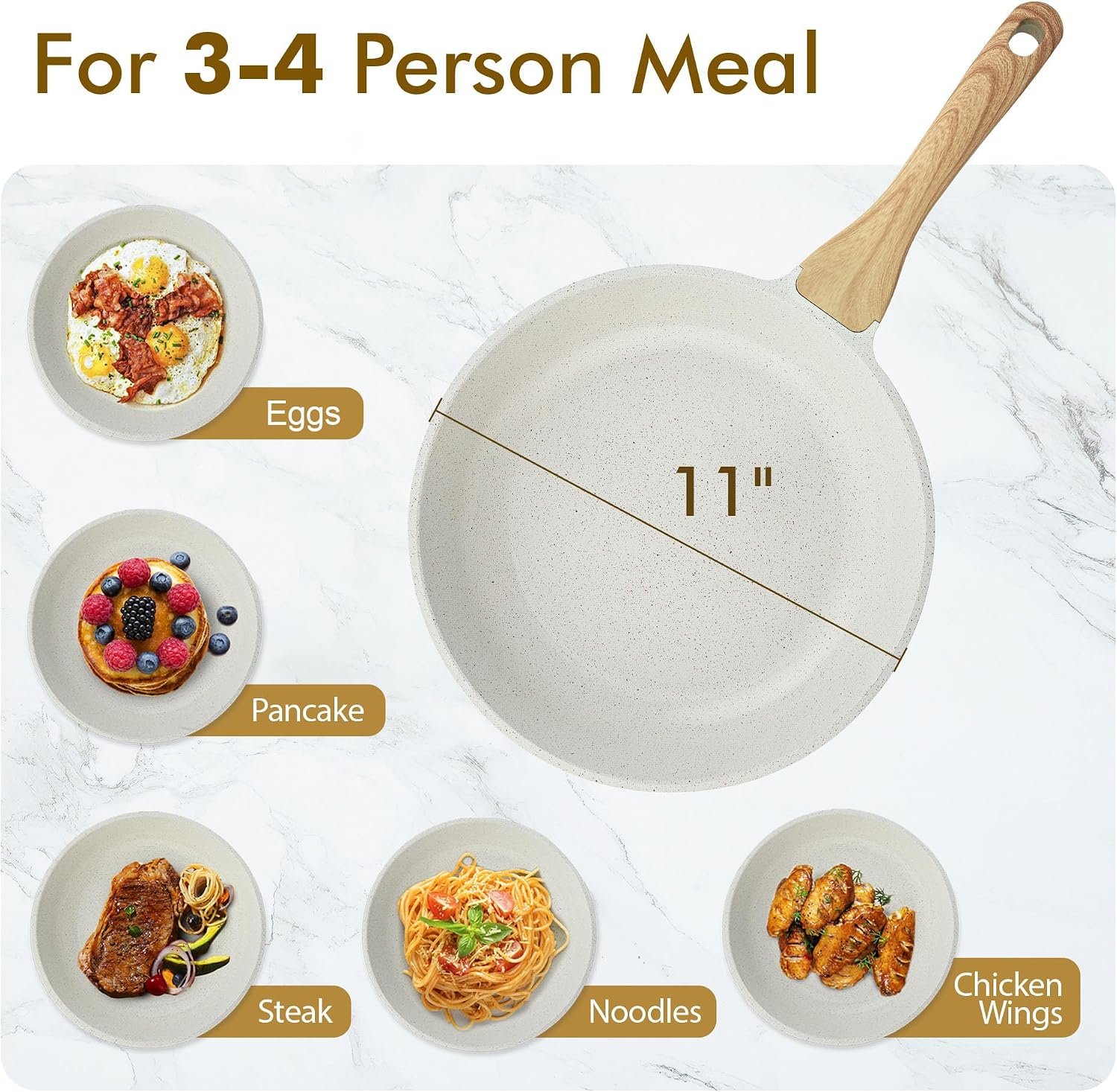 SENSARTE Ceramic Nonstick Frying Pan