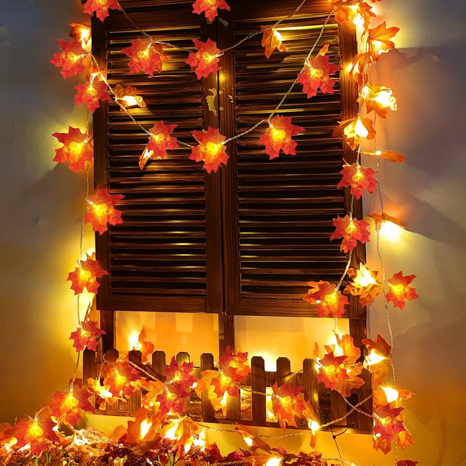 TURNMEON 2 Pack Fall Garland Lights