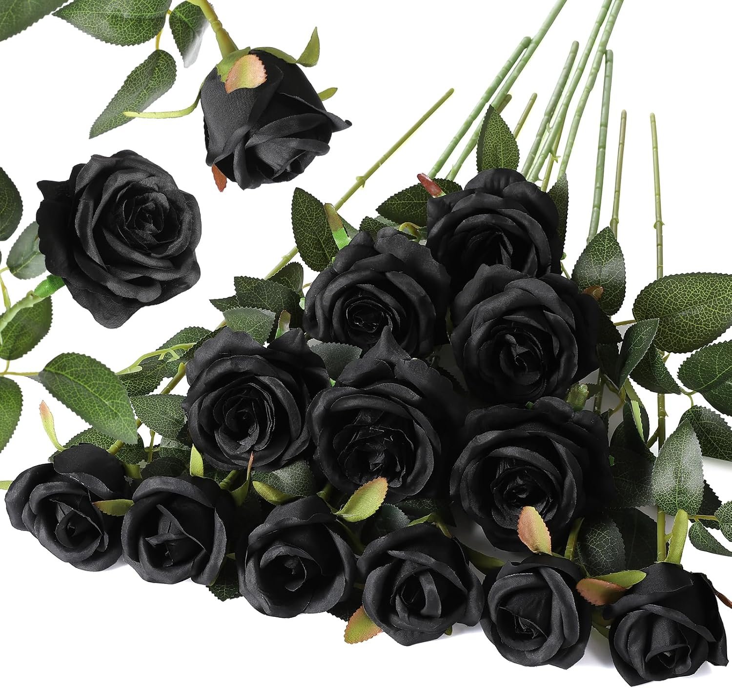 Hawesome Black Artificial Roses
