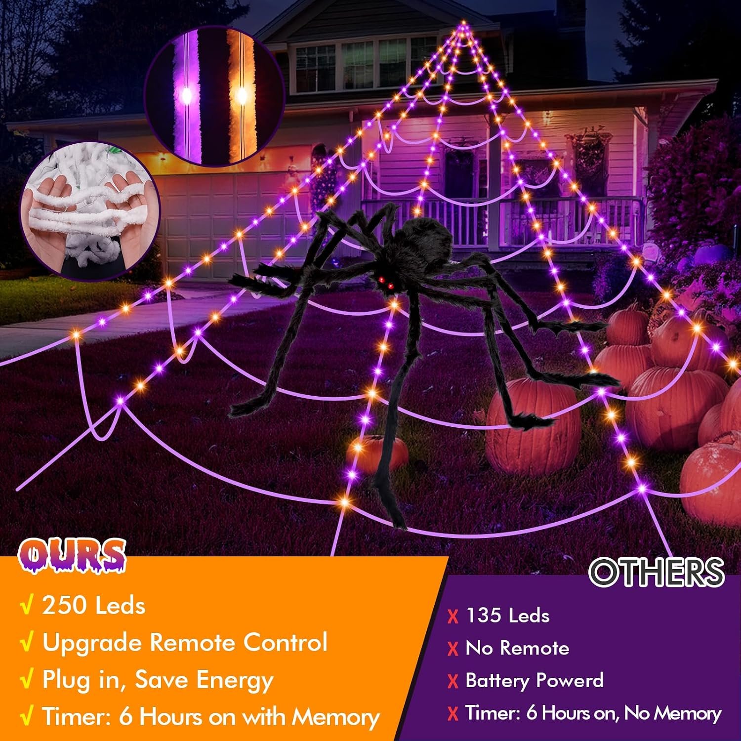 OCATO Spider Web Lights