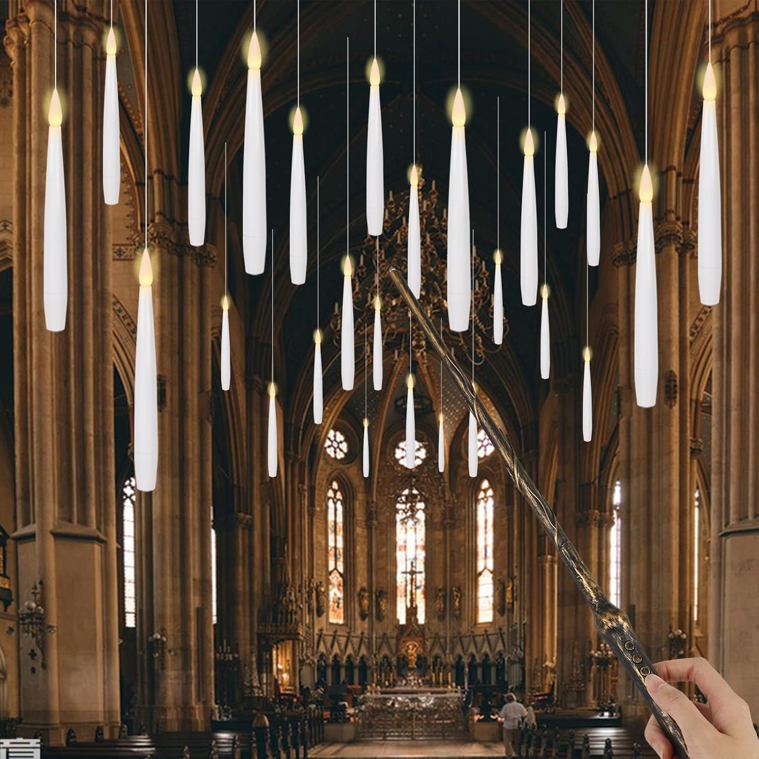 GenSwin Floating Candles with Wand