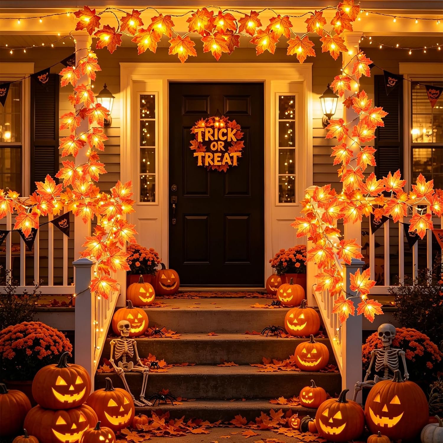 TURNMEON 2 Pack Fall Garland Lights