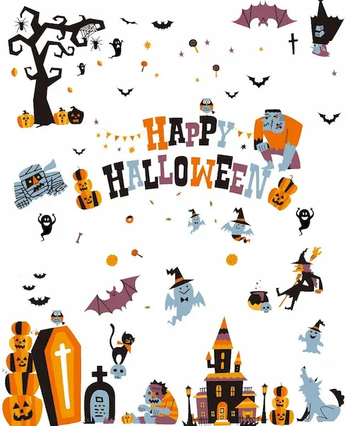 CCINEE Halloween Window Clings