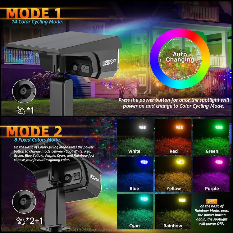 LEREKAM Solar Halloween Lights 
