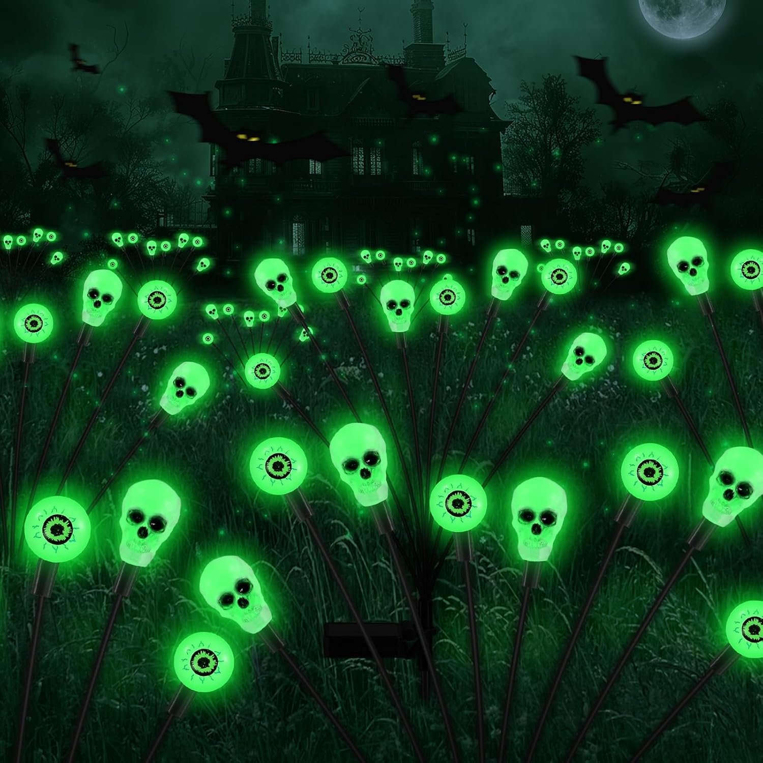Halloween Eyeball & Skull Solar Lights